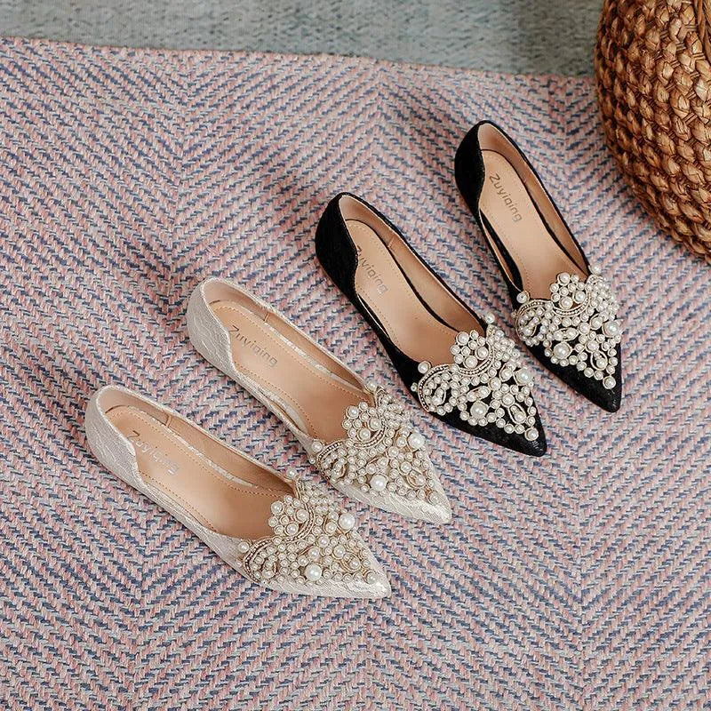 Heidi-Mode | Elegante Ballerina mit Perlen