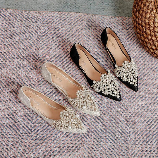 Heidi-Mode | Elegante Ballerina mit Perlen