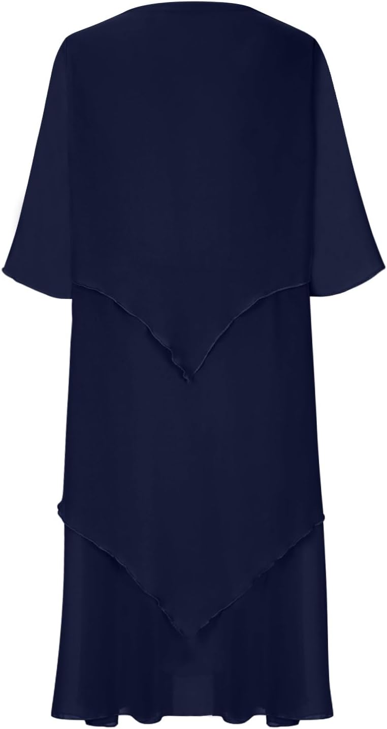 Heidi-Mode | Elegantes Chiffonkleid mit Lagen-Look