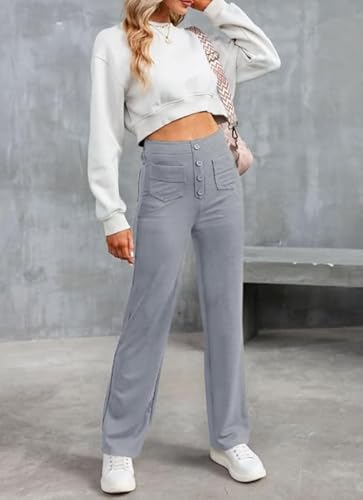 Heidi-Mode | Damen Schicke Hose Hoch geschnitten & Weitbein