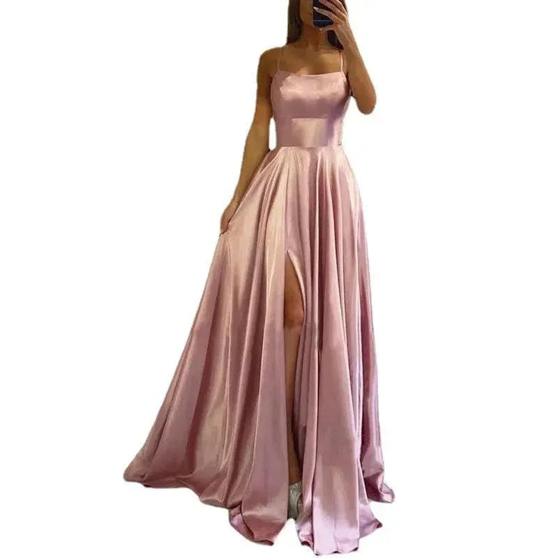 Heidi-Mode | Elegantes Abendkleid aus glänzendem Satin