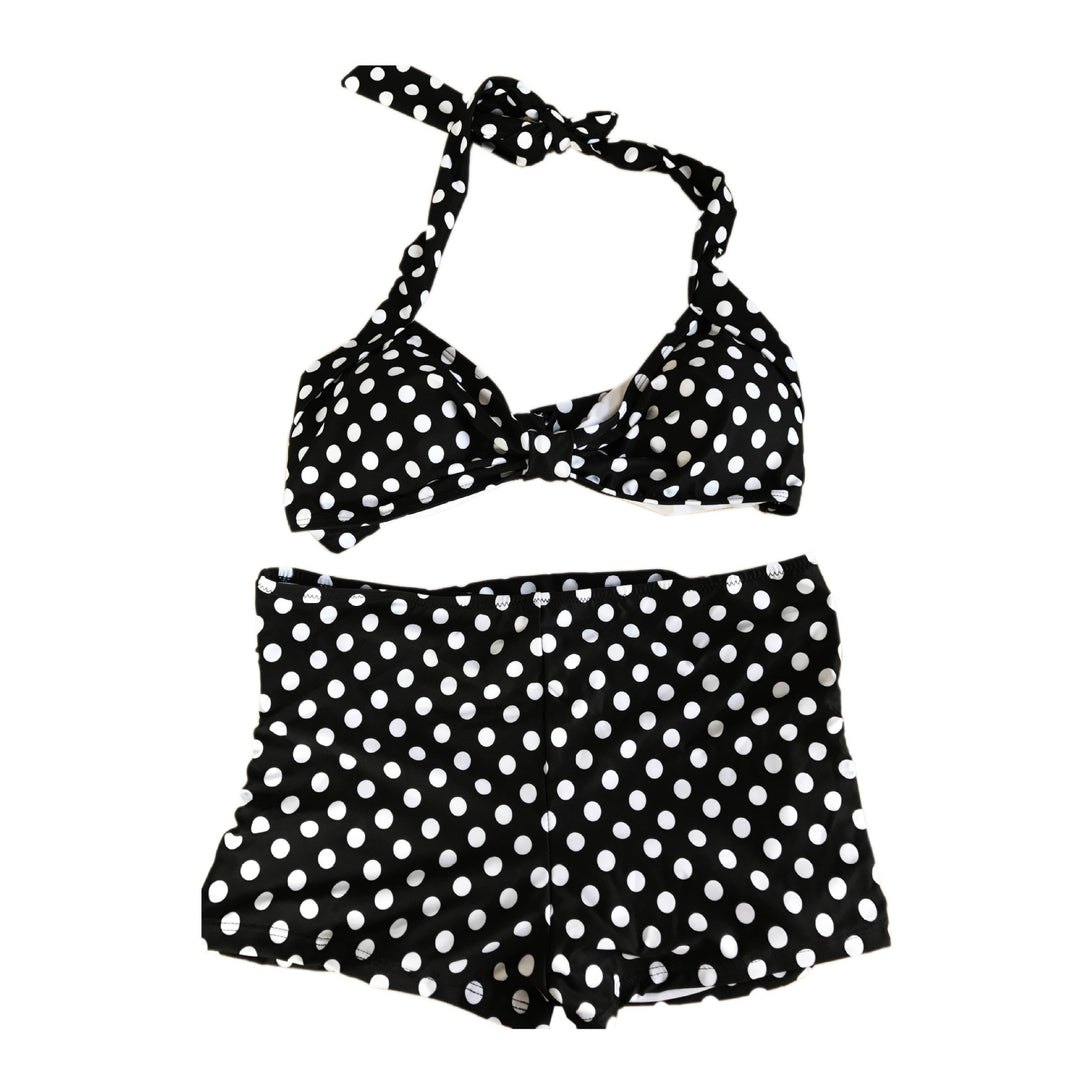 Damen Bikini-Set mit gepolstertem Oberteil und hochgeschnittenem Höschen Heidi-Mode