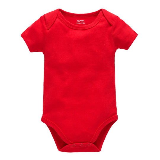 Kurzärmeliger Onesie aus einfarbiger Baumwolle