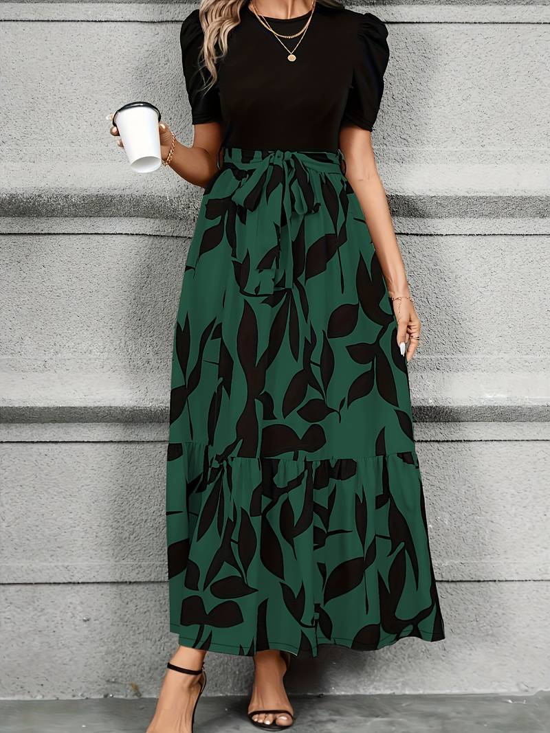 Heidi-Mode | Kleid mit Floralem Druck und Rundhalsausschnitt