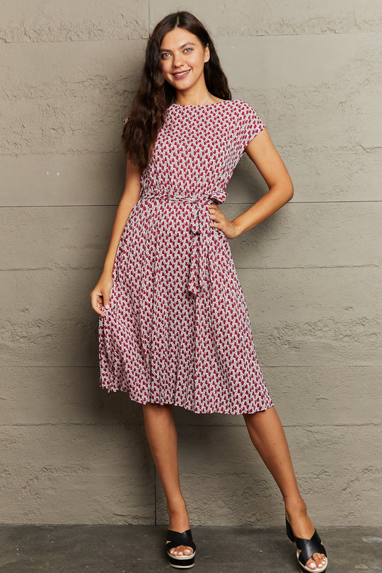 Heidi-Mode | Rundhals Krawatten Taille Kleid