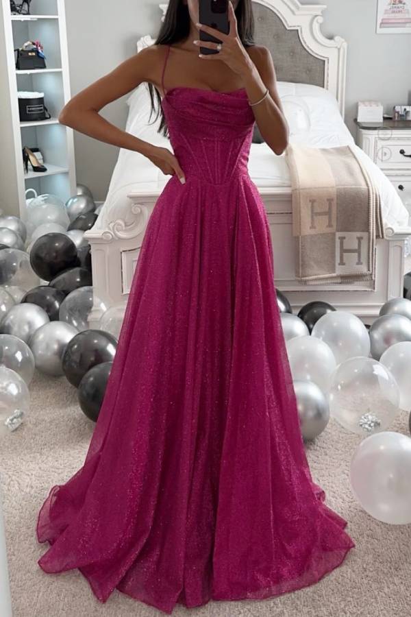 Heidi-Mode | Glitter Ballkleid mit Schnürung