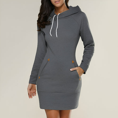 Heidi-Mode |  Casual Hoodie Kleid mit Taschen