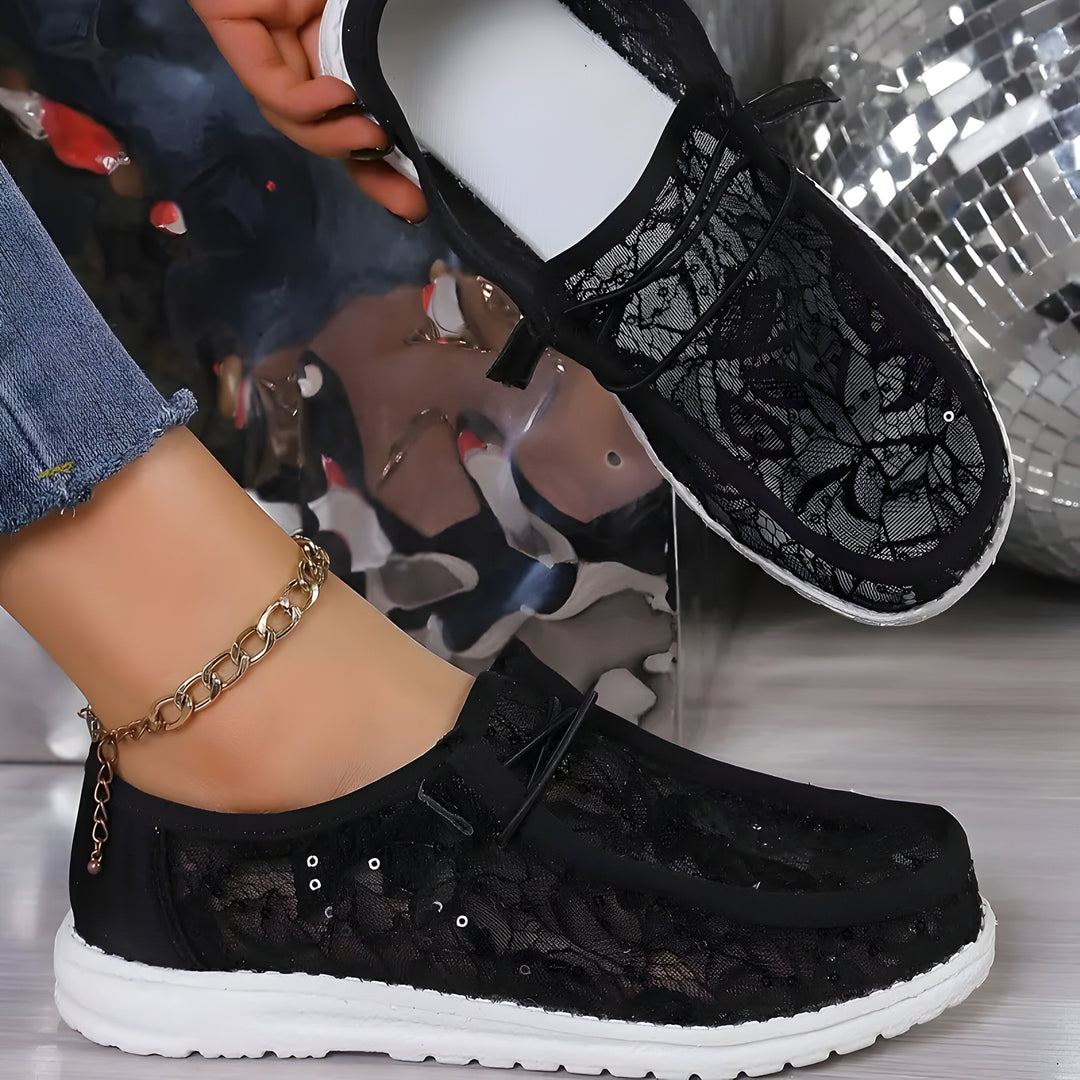 Heidi-Mode | Damen Mode Spitze Turnschuhe
