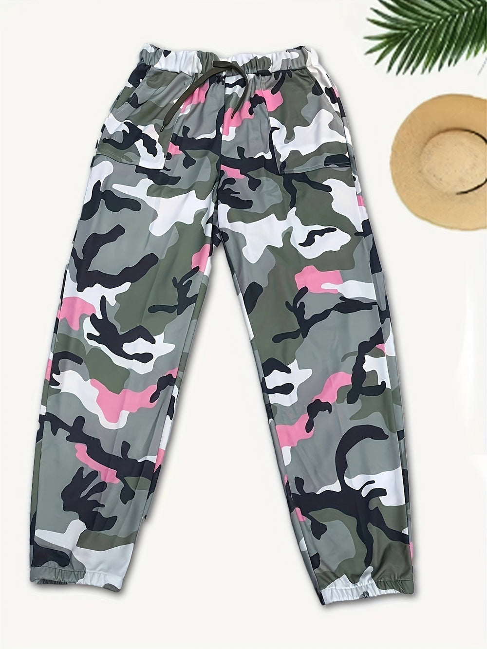 Heidi-Mode | Damen Camo Jogger Trainingshose mit Taschen