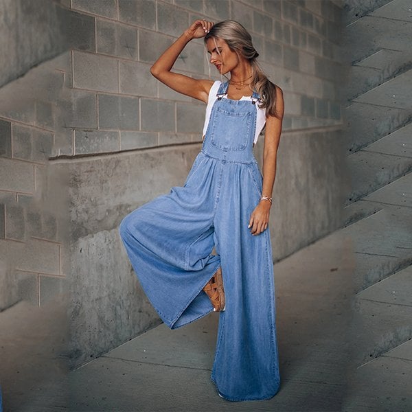 Heidi - Damen Denim Jumpsuit