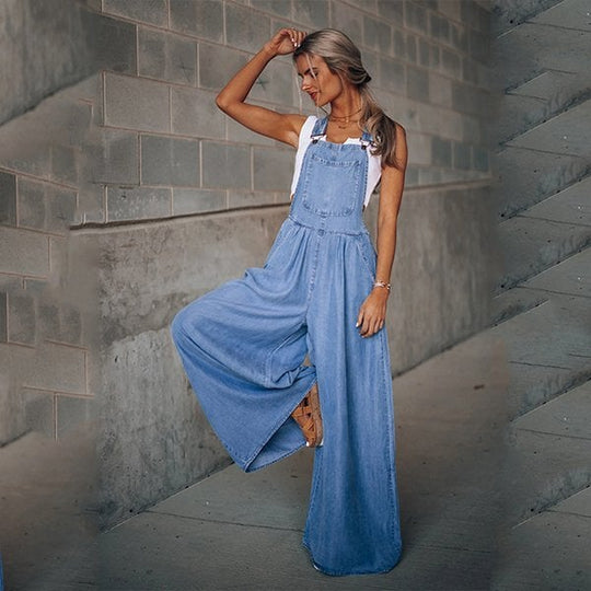 Heidi - Damen Denim Jumpsuit