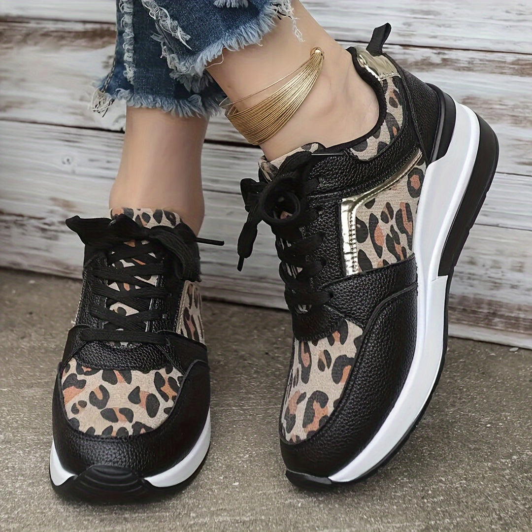 Heidi-Mode | Damen Sneaker mit Leopardenmuster