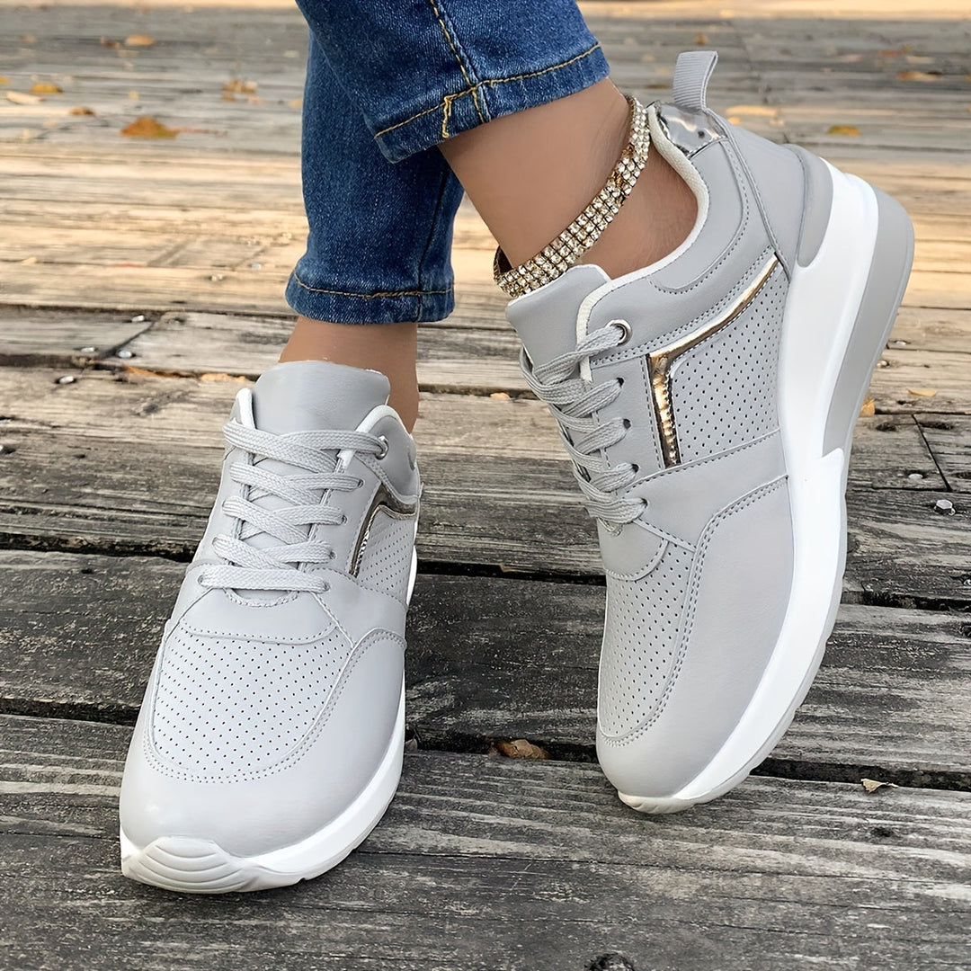 Heidi-Mode | Einfarbige Sneaker Für Damen Ideal Für Den Alltag
