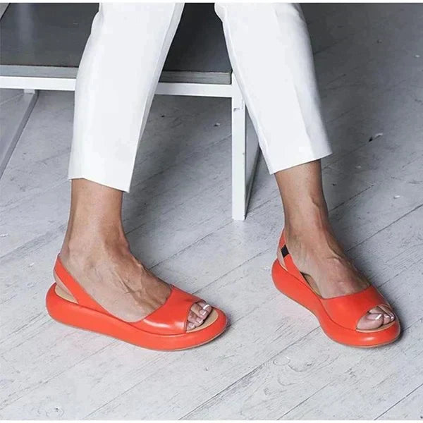 Heidi-Mode | Damen Bequeme Schlichte Sandalen Freizeit