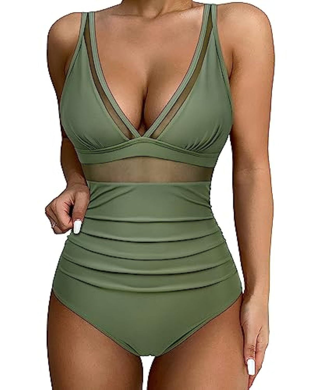Heidi Mode | Einteiliger hohler Badeanzug mit hoher Taille