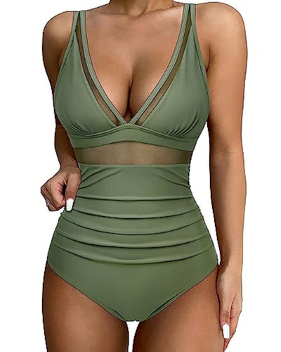 Heidi Mode | Einteiliger hohler Badeanzug mit hoher Taille