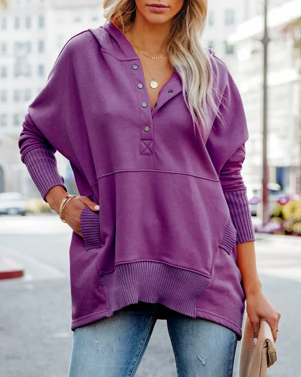 Heidi-Mode | Dames Hoodie Met V Hals