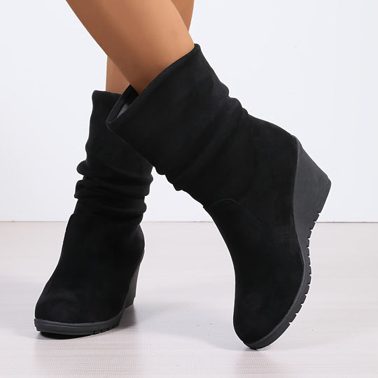 Heidi-Mode | Schicke Damen Stiefeletten mit Keilabsatz