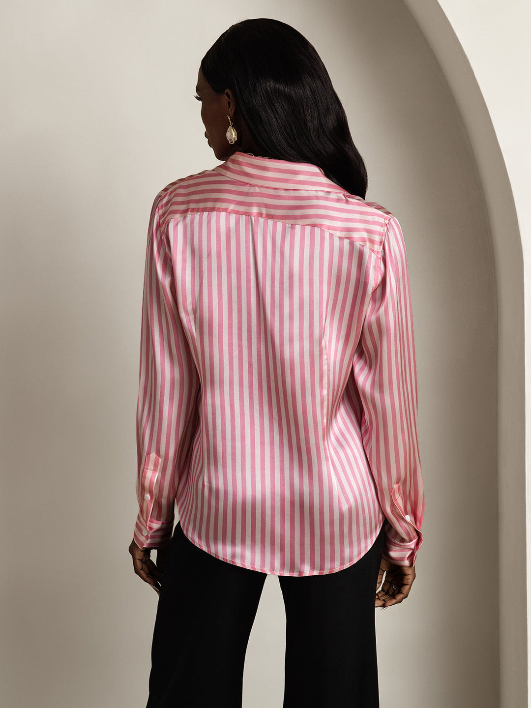 Heidi-Mode | Damen Seiden Basis Militär Revers Hemd