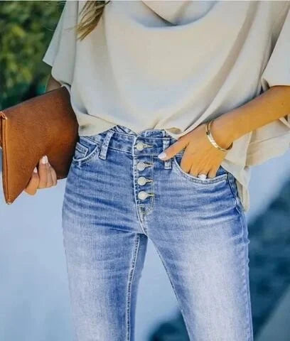 Heidi-Mode | Bootcut-Jeans mit hoher Taille