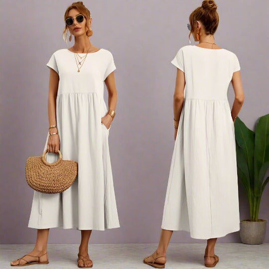 Heidi-Mode | Casual Elegant Baumwolle und Leinenkleid