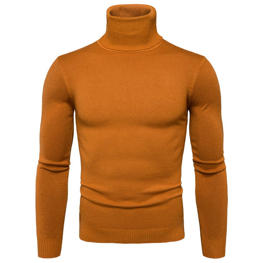 Herren Rollkragenpullover aus weicher Merinowolle mit eleganter Struktur Heidi-Mode