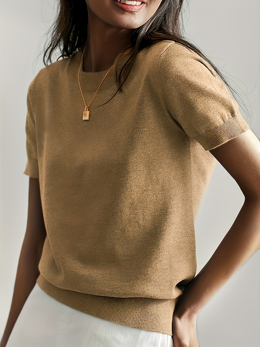 Heidi-Mode | Lässiger Pullover mit Kurzen Ärmeln für Frühling und Sommer