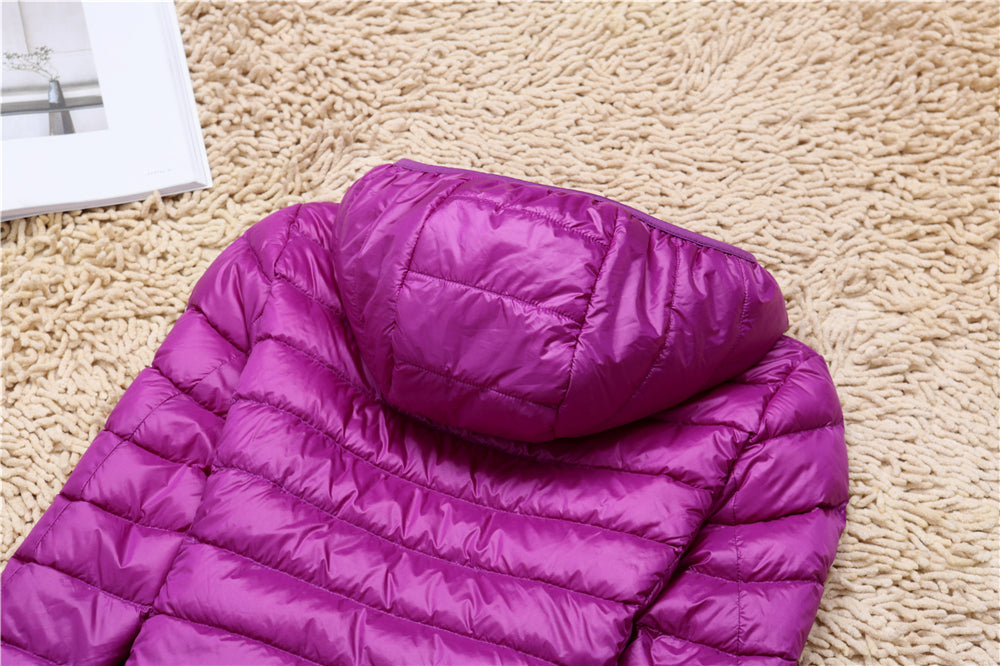 Heidi-Mode | Leichtgewicht Verpackbare Kapuzen Daunenjacke