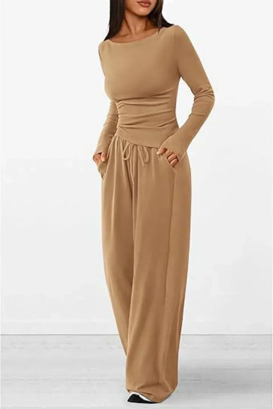 Heidi-Mode | Elegantes Set mit Langarmoberteil und Pants für Frauen