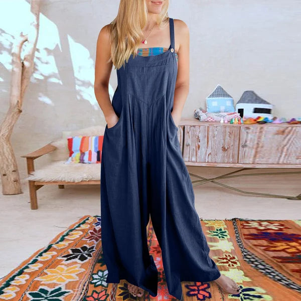 Leinen Blüte Jumpsuit