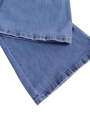 Heidi-Mode | Bootcut-Jeans mit hoher Taille