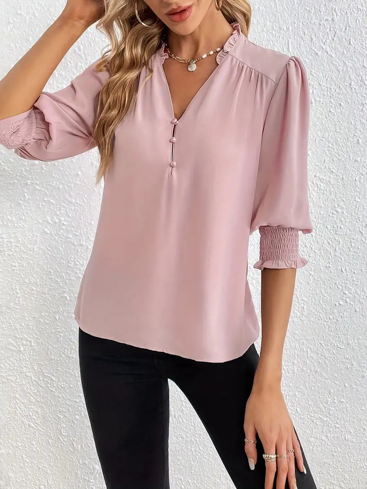 Elegante Bluse mit halben Ärmeln