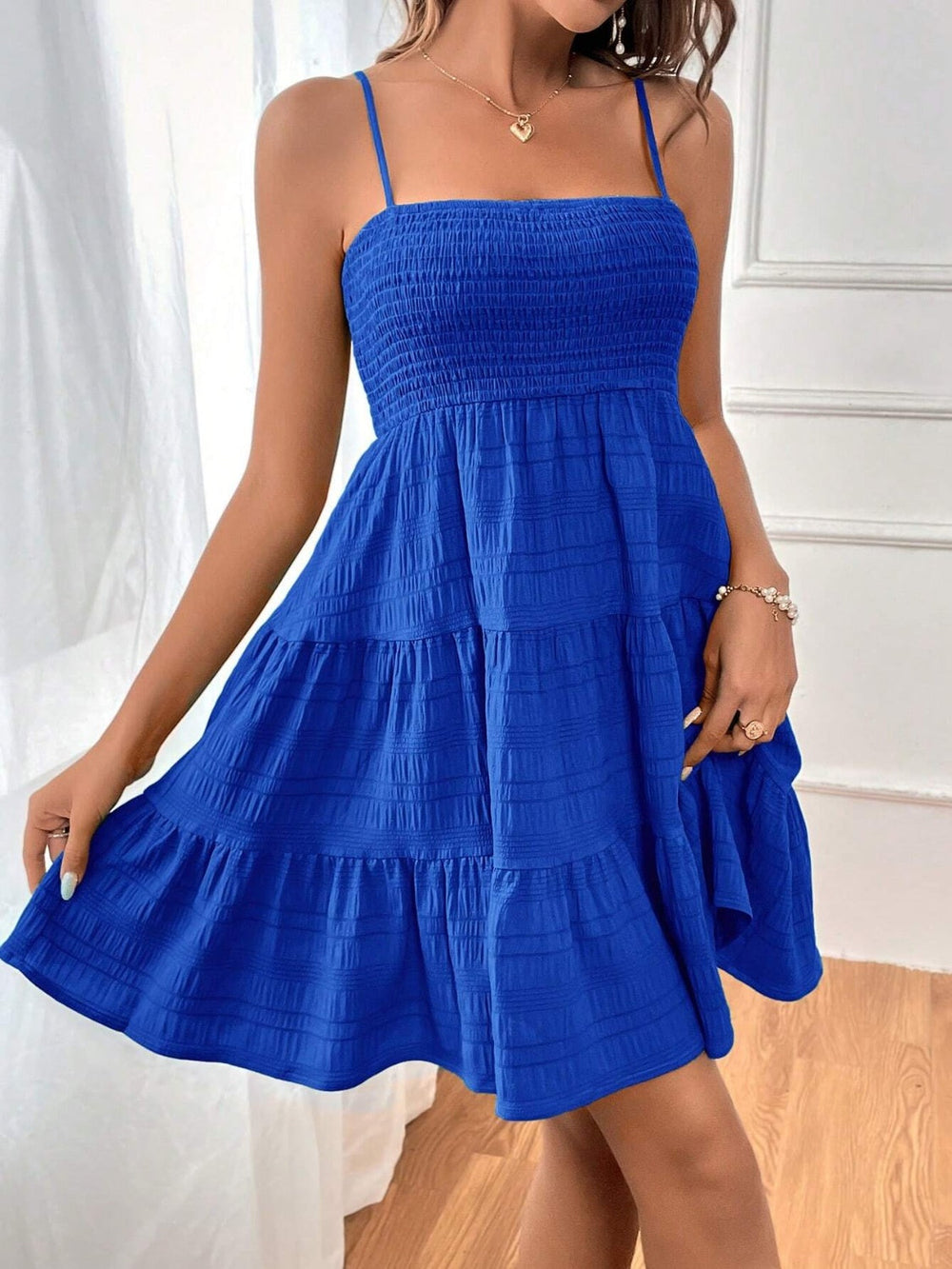 Heidi-Mode | Rüschentiered Ärmelloses Minikleid