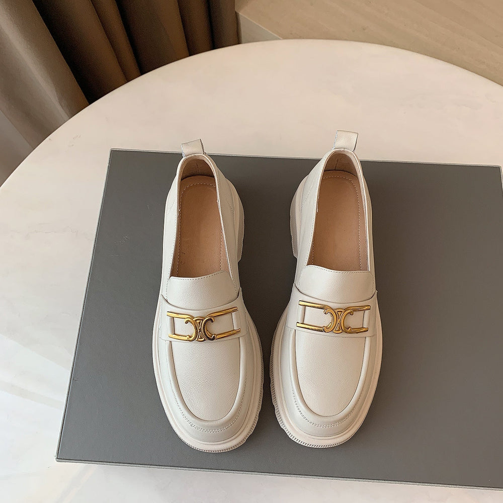 Loafers Vrouwen Herfst Nieuw Leder
