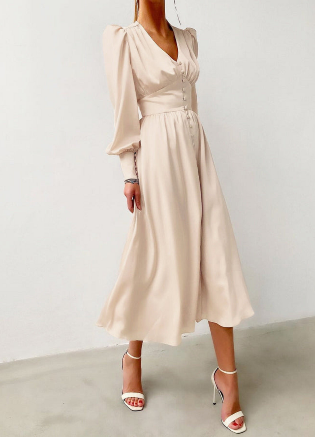 Heidi-Mode | Schlichtes Abendkleid für Damen Midi