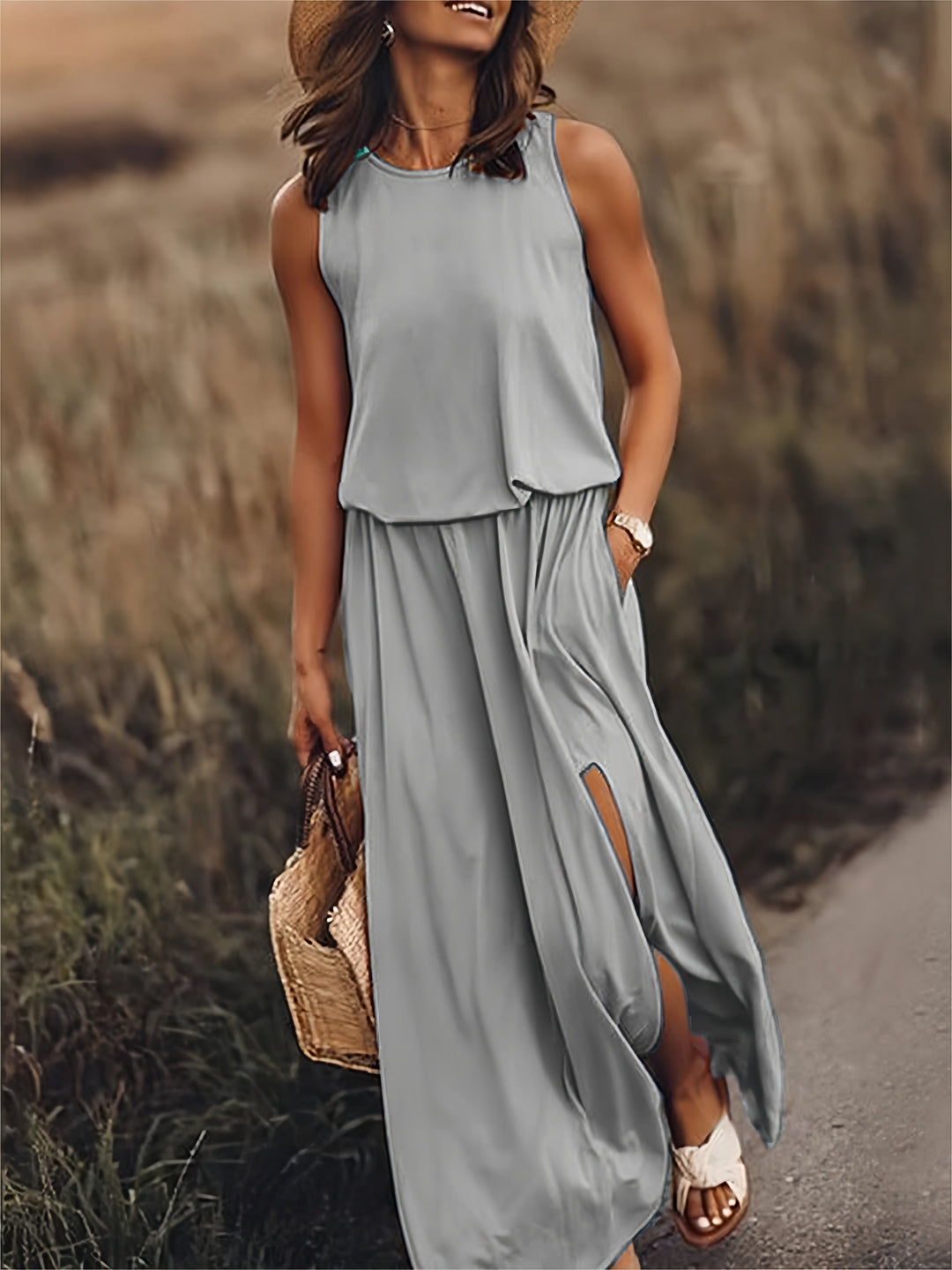 Heidi-Mode | Frauen Modal Boho Maxi Kleid Farben
