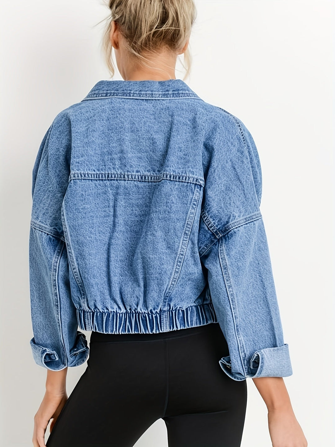 Heidi-Mode | Blaue Jeansjacken mit Kurzem Revers