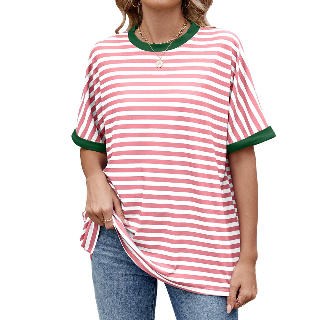 Heidi Mode | Gestreiftes kontrastierendes T-Shirt