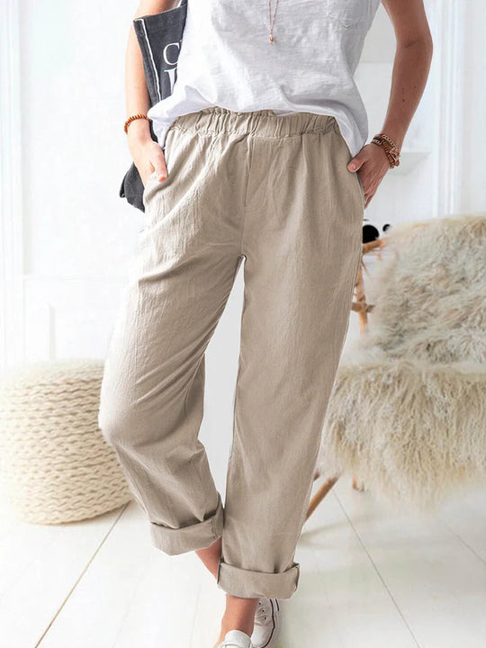Heidi-Mode | Leinenhose mit Gummizug Bequem & Stilvoll
