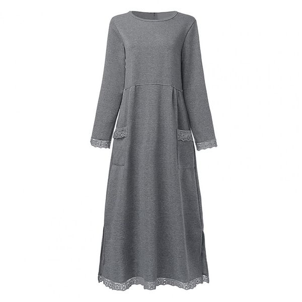 Heidi-Mode | Langärmliges Kleid mit Spitzenkante