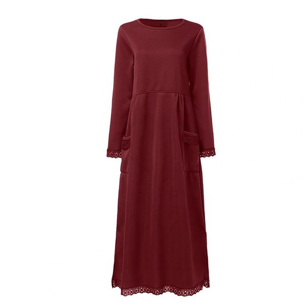 Heidi-Mode | Langärmliges Kleid mit Spitzenkante