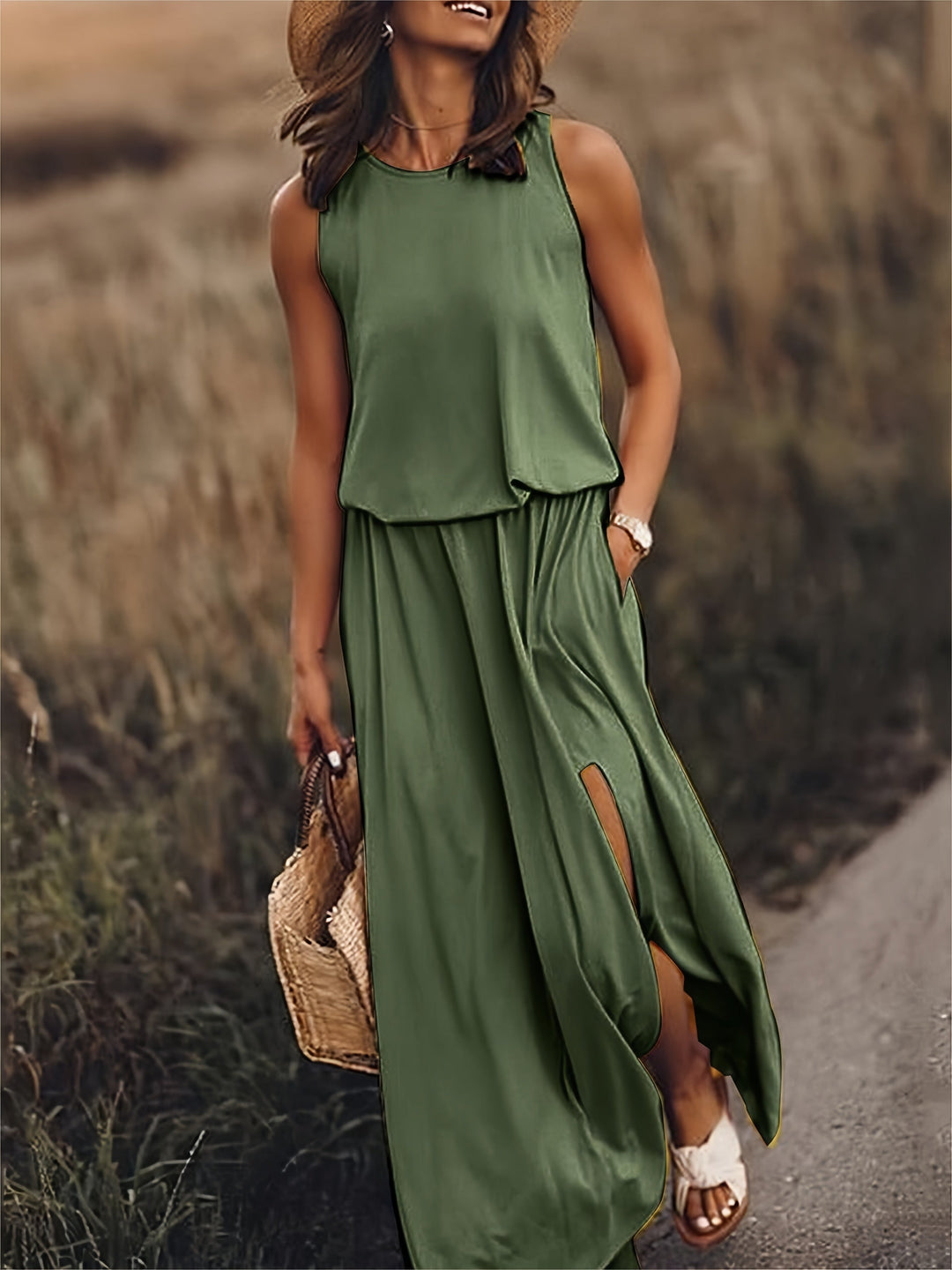 Heidi-Mode | Frauen Modal Boho Maxi Kleid Farben