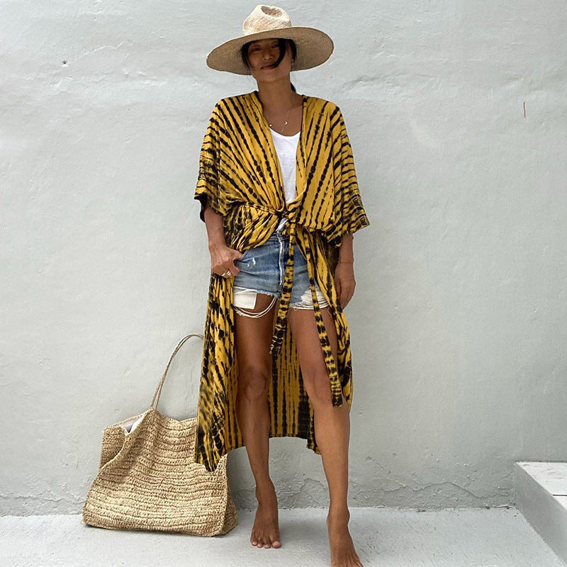 Heidi-Mode | Glamouröse Sonnenschutz Resort Strandkleid Cover Up