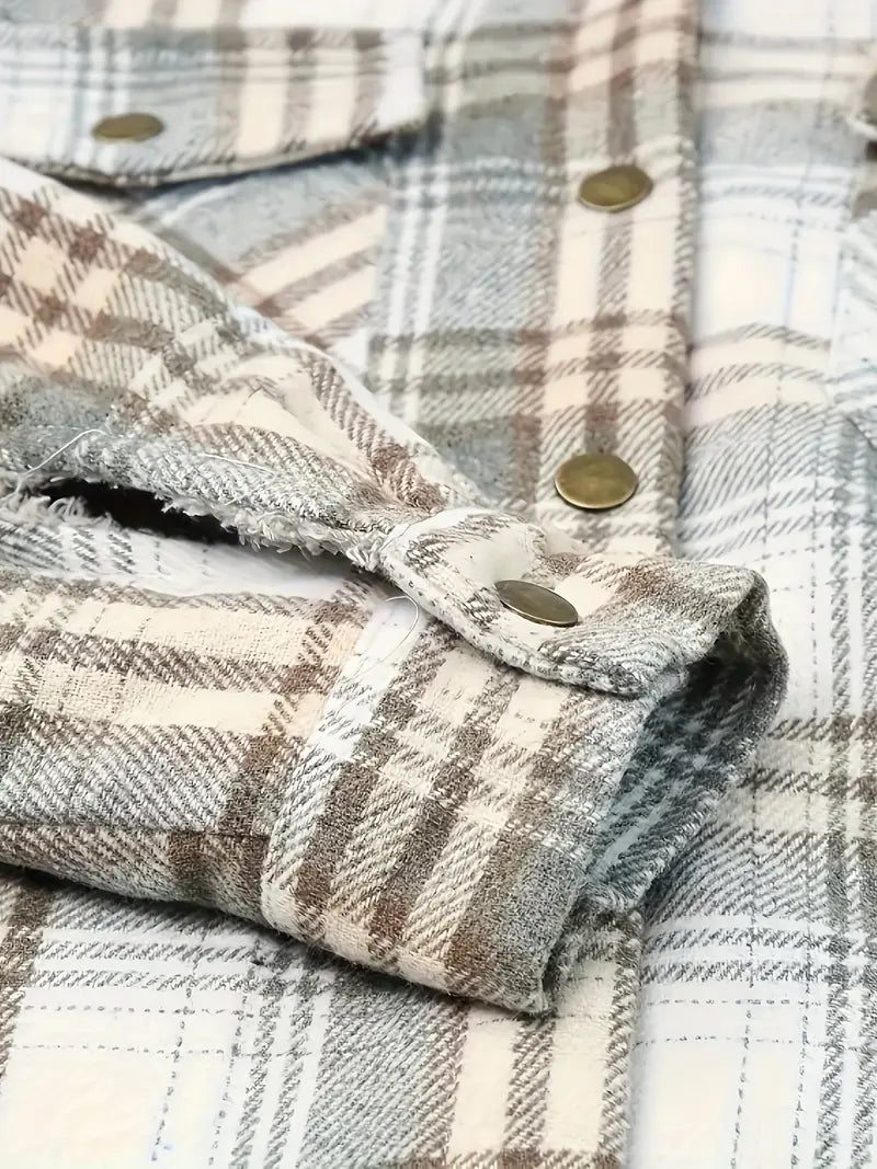 Heidi-Mode | Karierter Reißverschluss-Jacke