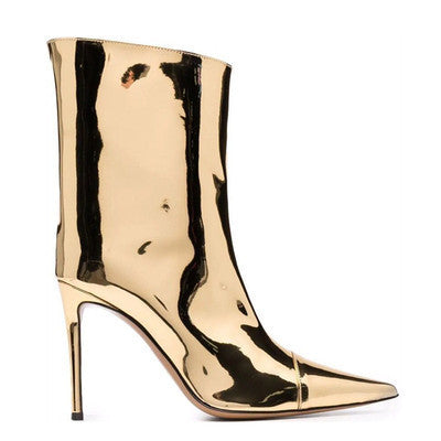Heidi-Mode | Nachtclub Ankle Boots Spitzefersen 9Cm Magic Paint Leder