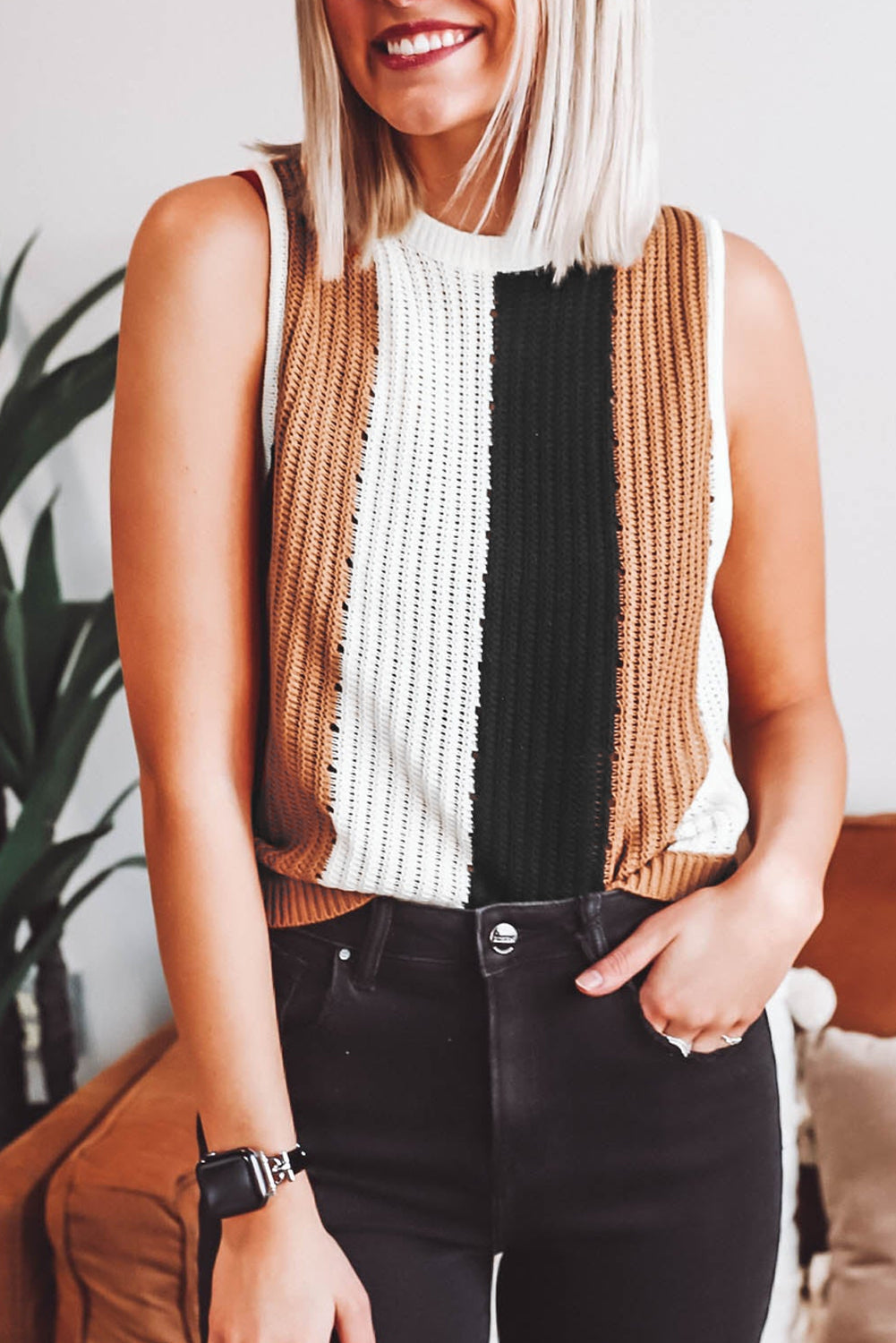 Heidi-Mode | Strickpullunder mit Streifen für Frauen