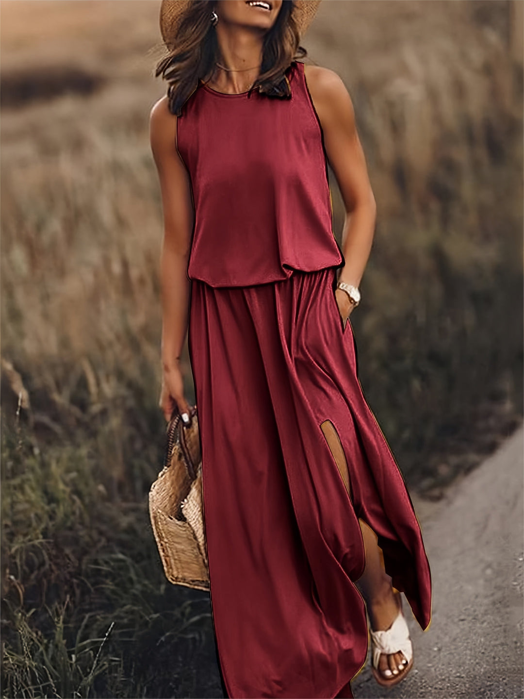 Heidi-Mode | Frauen Modal Boho Maxi Kleid Farben