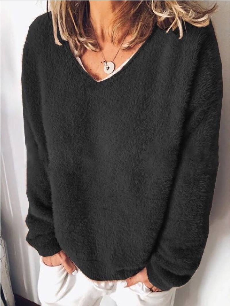 Heidi-Mode | V Hals Pluche Top  Ultiem Comfort