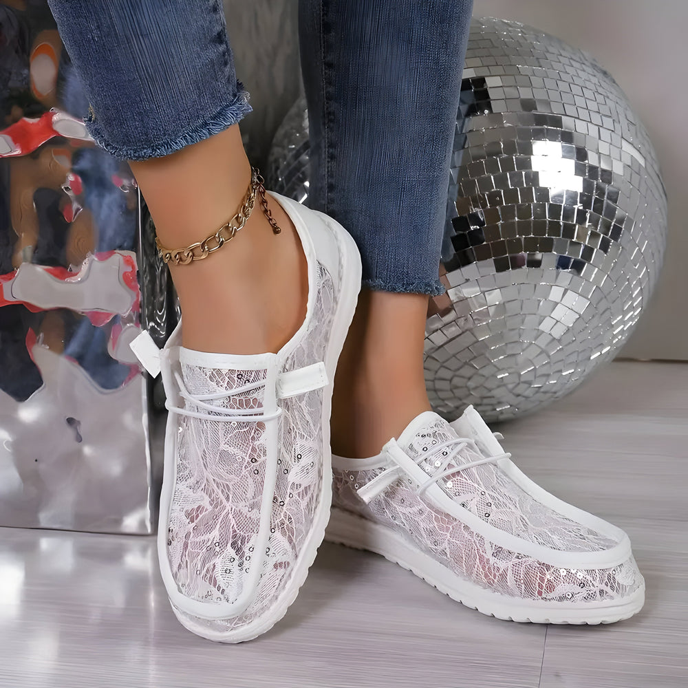 Heidi-Mode | Damen Mode Spitze Turnschuhe