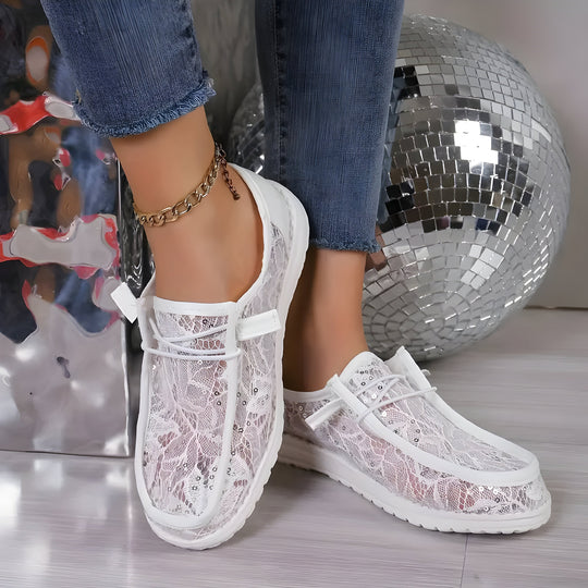 Heidi-Mode | Damen Mode Spitze Turnschuhe